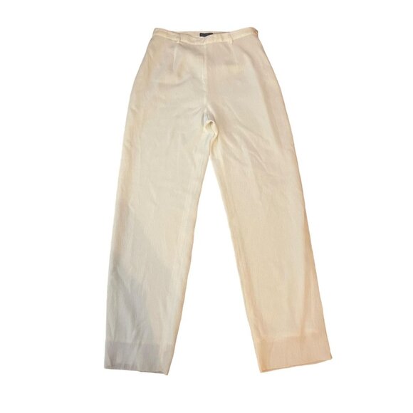 Adolfo Dominguez White High Waist Wide Leg Pants Size 46 - Picture 3 of 7